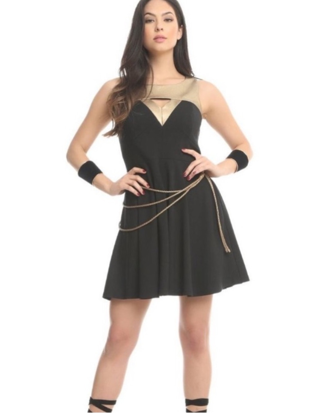 Her Universe DC Comics Wonder Woman Lasso Gold Warrior Dress